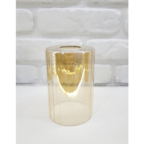 Bal Rengi �izgili Parlak Boru Cam Avize �amdan Abajur Cam�